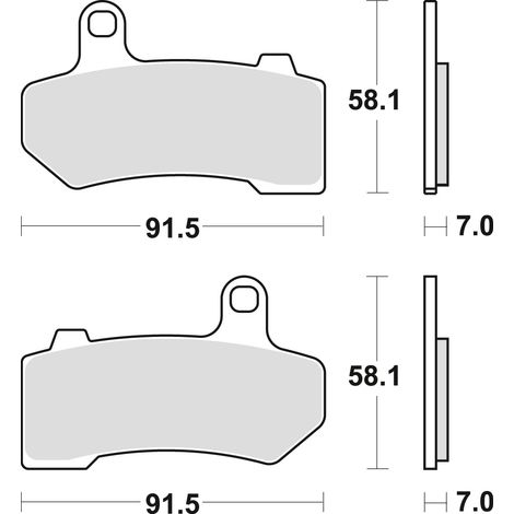 Plaquettes de frein TRW ZF KH409 Sinter Street pour Harley-Davidson 1130 / 1250 / 1584 / 1690 / 1750 / 1800 / 1870 / 1923 (06-21), arrière (1/2)