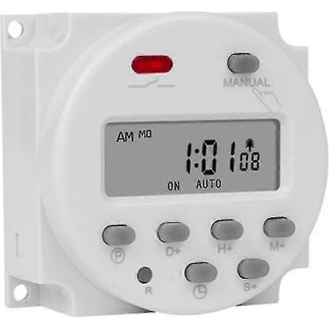 Minuterie numérique LCD 12 V à intervalle de 1 seconde, programmateur de relais horaire hebdomadaire Cn101s -Sy