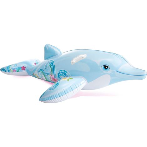 Giocattolo gonfiabile delfino blu 175 x 66 cm intex 58535