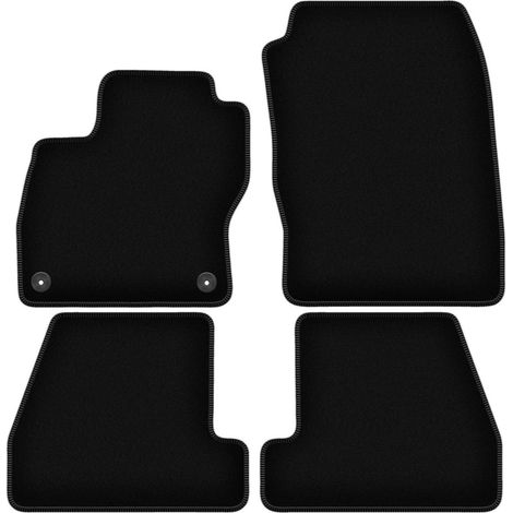 Tapis de sol basiques en velours noir pour : Ford Focus MK3 hatchback, berline, break (2010-2018)