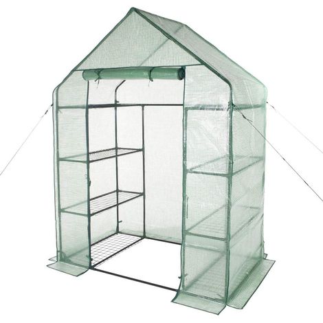 SERRA DA GIARDINO CON TELO PE PIANTE ORTO FIORI 143x73x195cm 8PIANI (1/8)