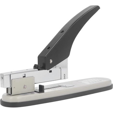 Agrafeuse de bureau grand format, ergonomique, antidérapante, facile à utiliser et à manipuler, en acier inoxydable. Capacité de 100 feuilles. Idéale pour un usage familial ou un bureau. (1/5)