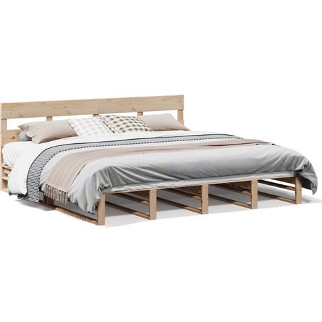 Maison Exclusive - Massivholzbett ohne Matratze 200x200 cm Kiefer