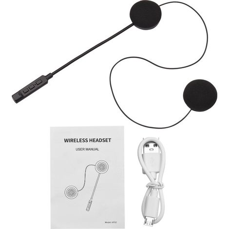 Bluetooth Casque Moto Bluetooth BT8, Kit Mains Libres, Haut - Parleur de Musique, Microphone de Contrôle D'appel, Fonction de Réduction du Bruit, pour Casque (1/4)
