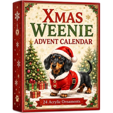Calendrier de l'Avent 2026 sur le thème des animaux, boîte surprise avec pendentif plat en acrylique, compte à rebours de 24 jours (1/4)