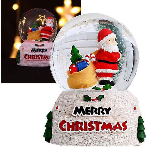 Leuchtende Weihnachtskugel aus Kristall, englische Glaskugeln, Schreibtischdekoration, Weihnachtsgeschenk für Kinder und ältere Herren, groß (1/5)
