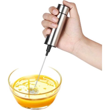Mousseur à lait électrique portable, rechargeable par USB, en acier inoxydable, pour le café. (1/5)