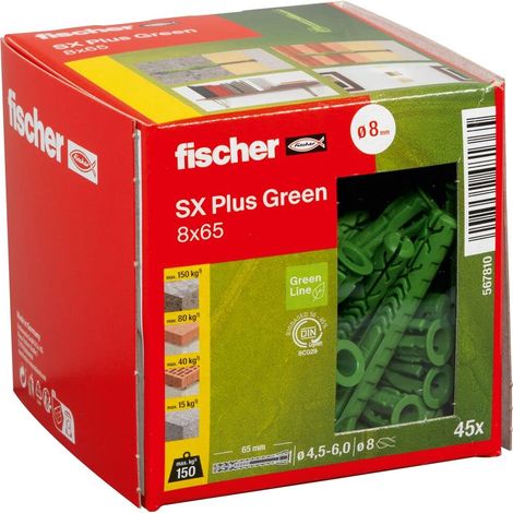 Cheville fischer SX Plus Green 8x65 45 pièces