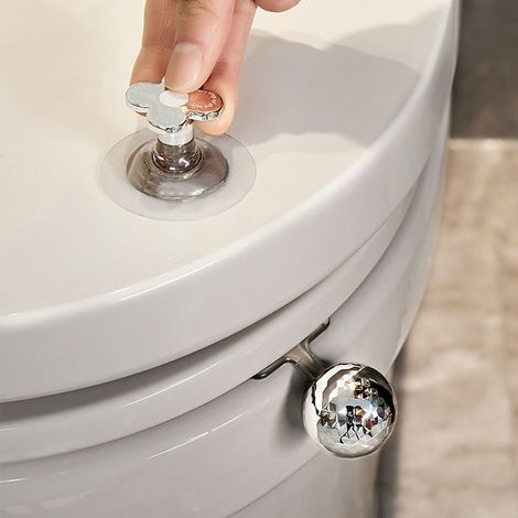 Rehausseur de siège de toilette, galvanisé en forme de fleur, adhésif, facile à utiliser, poignée de rehausseur de siège de toilette pour chambre à coucher (1/5)