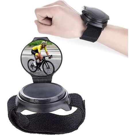 Am Handgelenk befestigter Rückspiegel, verstellbarer 360°-Schwenk-Fahrradspiegel für Radfahren, Spiele und mehr Sicherheit. Geeignet für Radfahren, Outdoor-Aktivitäten, Offroad-Fahrten und den Straßen (1/5)