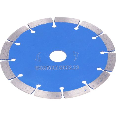 Segmentiertes Trockensägeblatt aus Manganlegierungsstahl 65 für Marmor, Durchmesser 150 mm, Bohrung 22,23 mm, Dicke 2,0 mm, Hochleistungs-Diamantscheibe. (1/5)