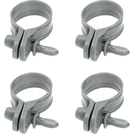 4x Pool Schlauchschellen 32-40mm Kunststoff, verstellbar für Poolschlauch