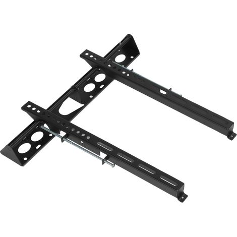 Support mural universel pour téléviseur, réglable et facile à monter, compatible avec les téléviseurs de différentes tailles (noir). (1/5)