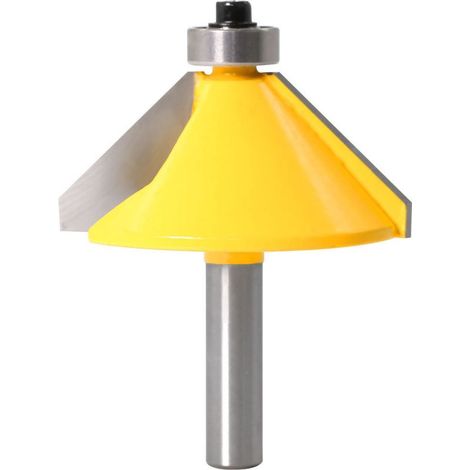 Fraise à chanfreiner à 45 degrés avec tige de 8 mm, outil de précision pour chanfreinage et finition des bords de matériaux (1/5)