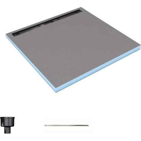 Receveur de douche à carreler 120 x 120 cm WEDI Fundo Riolito Neo avec écoulement vertical + barrette de finition 70 cm (1/5)