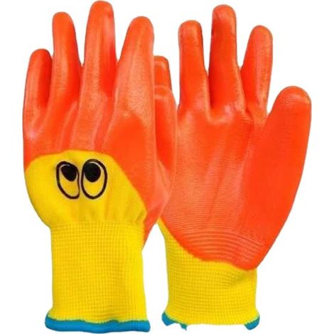 Kinder-Gartenhandschuhe [Größe 5] 1 Paar Orange 4-7 Jahre