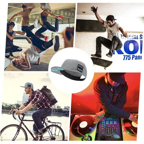 Casquette avec haut-parleur Bluetooth intégré, enceinte connectée Bluetooth 5.0 sans fil, casquette de baseball pour hommes et femmes, idéale pour les sports de plein air et le fitness. (1/5)