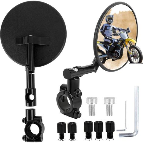 Runde Lenkerendenspiegel E24-zertifiziert mit M8/M10 Schrauben für Motorrad & Roller (1/5)