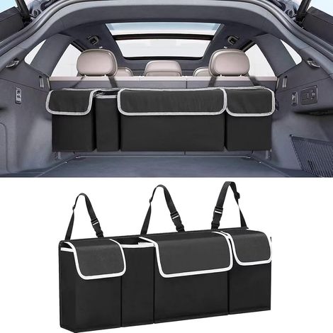 Organizador para maletero de coche, organizador para maletero, caja de almacenamiento Oxford, plegable, impermeable, 4 bolsillos. (1/5)