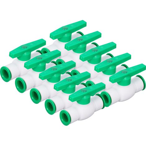 10 pièces raccord PPR à bille droite rapide kit connecteur pour système d'eau 20mm (1/5)