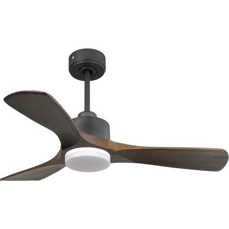 Modulo Regular Ring  - Super destratificateur et ventilateur DC 106 cm noir pales bois blanc sans Lumière  15 à 20 m² (1/5)