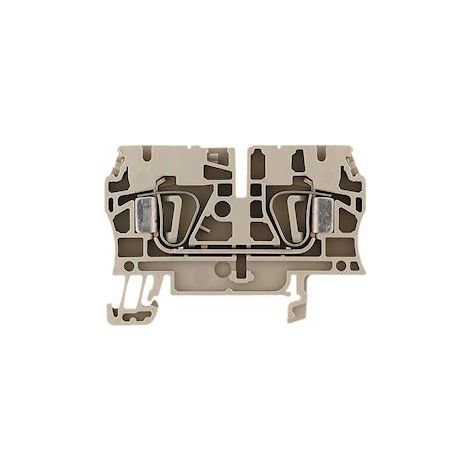 bloc de jonction - passage - a ressort - zdu - 4 mm2 - 800v - 32a - beige foncé - weidmuller 1632050000