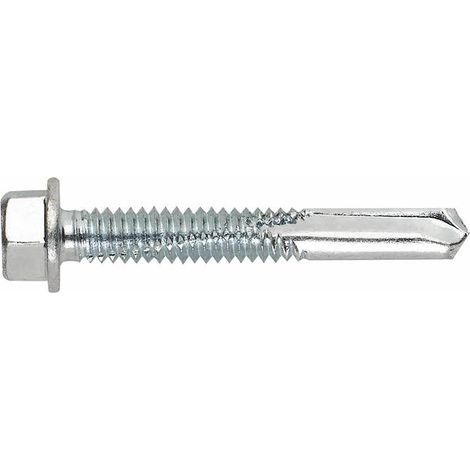 Index – Vis à poutre autoperceuse tête hexagonale 5,5 x 38 mm – Zinguée pour poutres IPN et tôles – Vissage rapide sans éclat