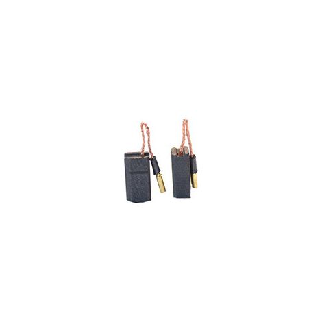 Juego de 2 carbones adaptables para Hitachi. Dimensiones: 6.5 x 9 x 17 mm.