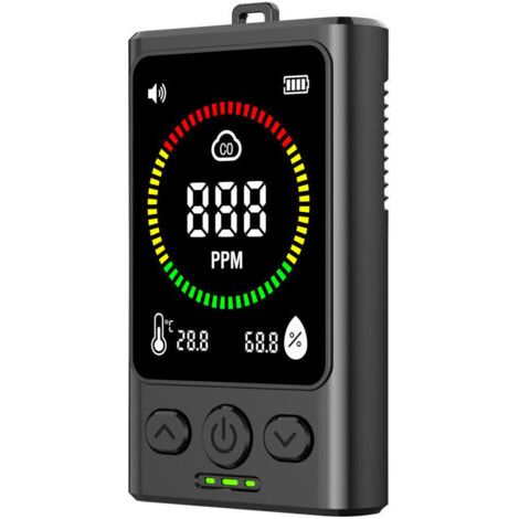 Détecteur de CO2 Moniteur de Qualité de L'air Testeur ABS avec Affichage en Temps Réel pour la Mesure de l'humidité de la Température CO2 (1/4)