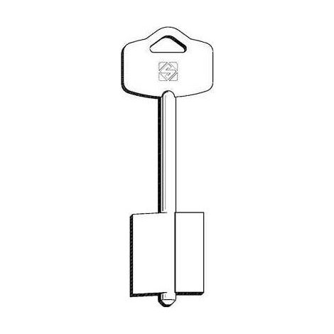 CHIAVE DOPPIA MAPPA ESETY 5EY20 SILCA - OTTONE NICHELATO - 5 pezzi