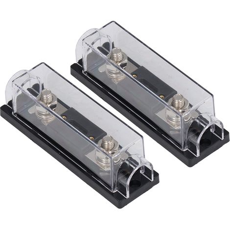 Kit de 2 porte-fusibles en alliage de cuivre 150 A 48 V, bloc de fusibles universel étanche pour autoradio (1/5)