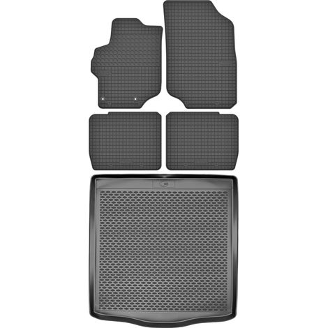 Peugeot 301 Sedán a partir de 2012 SET - Alfombrillas de goma para coche + alfombrilla para maletero