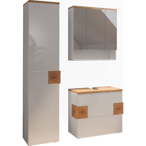 Meubles bain Eden, Blanc, 3 parties, Vicco (1/5)