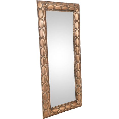 Espejo de metal dorado 77.5x6.5x167h cm