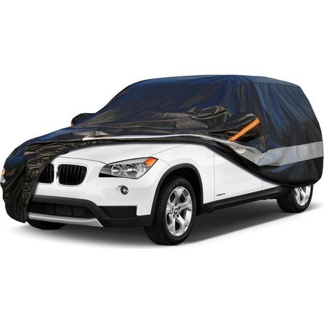 10-Schicht Autoabdeckung wasserdicht atmungsaktiv für BMW X1 (2009-2023) Schwarz (1/5)