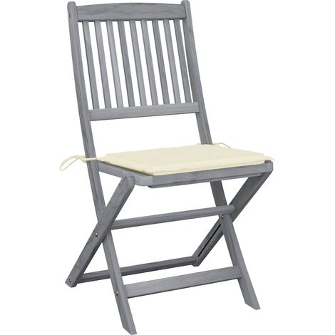 Maison Exclusive - Klappbare Gartenstühle 6 Stk. mit Sitzkissen M