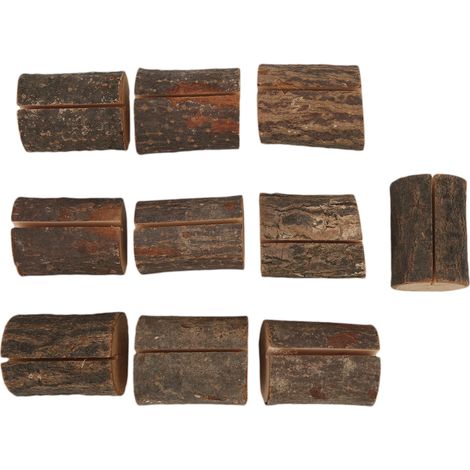 Lot de 10 porte-cartes en bois, support pour mémos, présentoir à photos et notes, étiquette nominative (1/5)