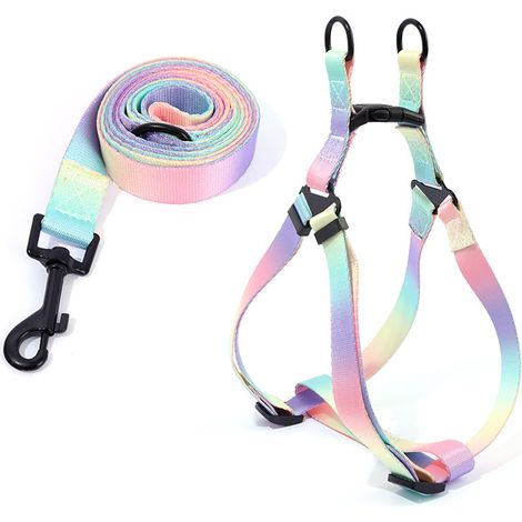 Harnais anti-traction pour chien, couleurs vives, conçu pour la sécurité et le contrôle, idéal pour les grandes races fortes comme les Pitbulls, ROSE, M (1/5)