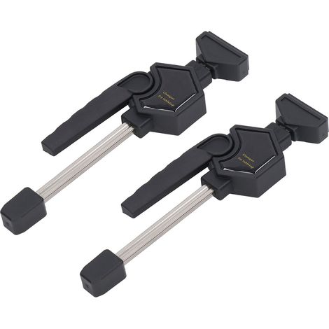 Lot de 2 Serre-joints rapides ergonomiques, poignée noire réglable, gain de temps pour menuiserie, ouverture 20 mm / 0,79 pouce, maintien robuste du bois. (1/5)