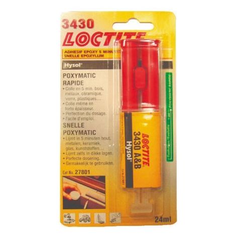 Colle epoxy LOCTITE EA 3430 – Seringue 24 ml – Résistance élevée pour métal, céramique, bois et plastique – Polymérisation rapide à température ambiante (1/7)