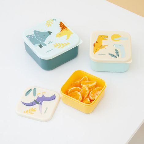 SET 3 CAJITAS PARA ALMUERZO 230ML 350ML Y 540ML JURASSIC
