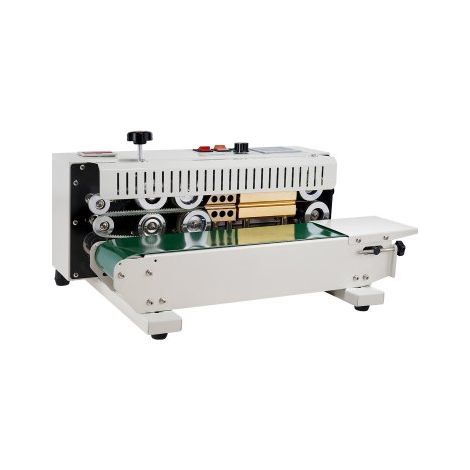 Kontinuierliche Beutelbandschweißmaschine, 0,24-0,47 Zoll/6-12 mm Schweißbreite, Horizontale Bandschweißmaschine mit digitaler Temperaturregelung, Beutelschweißgerät für 0,02-0,8 mm Plastikbeutel mit (1/5)