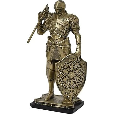 Diagramme de guerrier médiéval, sculpture de guerrier spartiate, statue de chevalier rétro, colliers créatifs à la main, colliers de jardin de bureau à domicile, cadeaux de collection (1/5)
