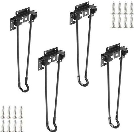 4 x Pieds de Table Pliables en Épingle à Cheveux 32 cm pour Table de Camping Pliante, Table Basse Pliante pour Ordinateur Portable (1/5)
