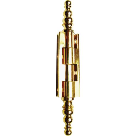 Decayeux – Charnière universelle dégondable laiton – Décor poli – Hauteur platine 50mm – Hauteur totale 110mm – Charge maximale 100kg