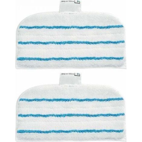 2 Patins En Microfibre FSMP20-XJ Rectangulaires Pour Balai Vapeur - Technologie EasyGlide (1/4)