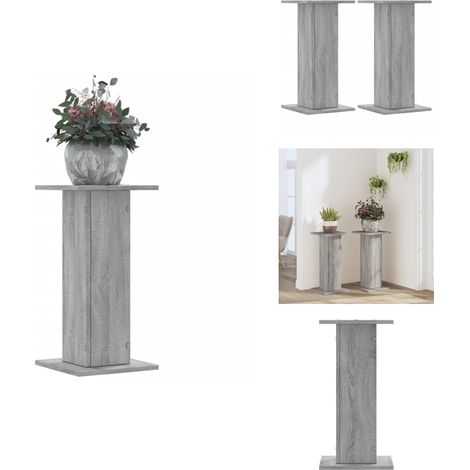 Pflanzenständer 2 Stk. Grau Sonoma 30x30x60 cm Holzwerkstoff - Pflanzenständer - Blumenständer - Blumentopfständer - Topfständer (1/5)