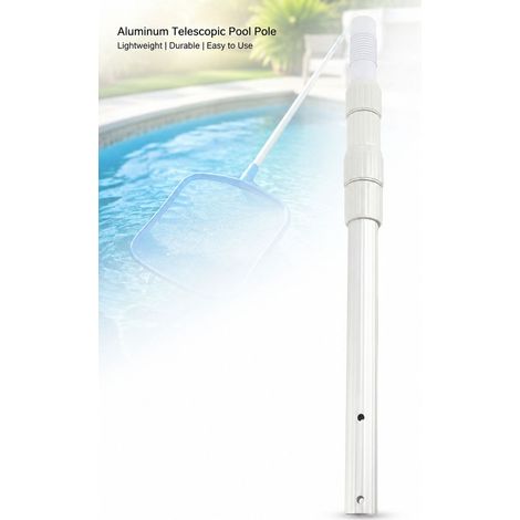 Perche Télescopique pour Nettoyeur de Piscine Aluminium Alliage Renforcé 120cm Anti-Rouille Poignée Solide sans Trou (1/5)