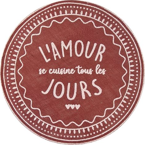 Set de table rond L'amour se cuisine (1/2)