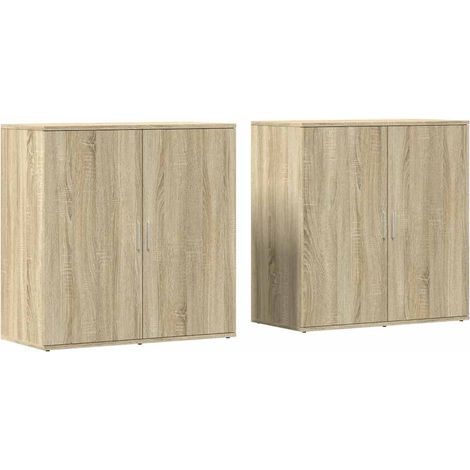 Maison Exclusive - Credenze 2 pz Rovere Sonoma 79x38x80 cm in Legno Multistrato (1/5)